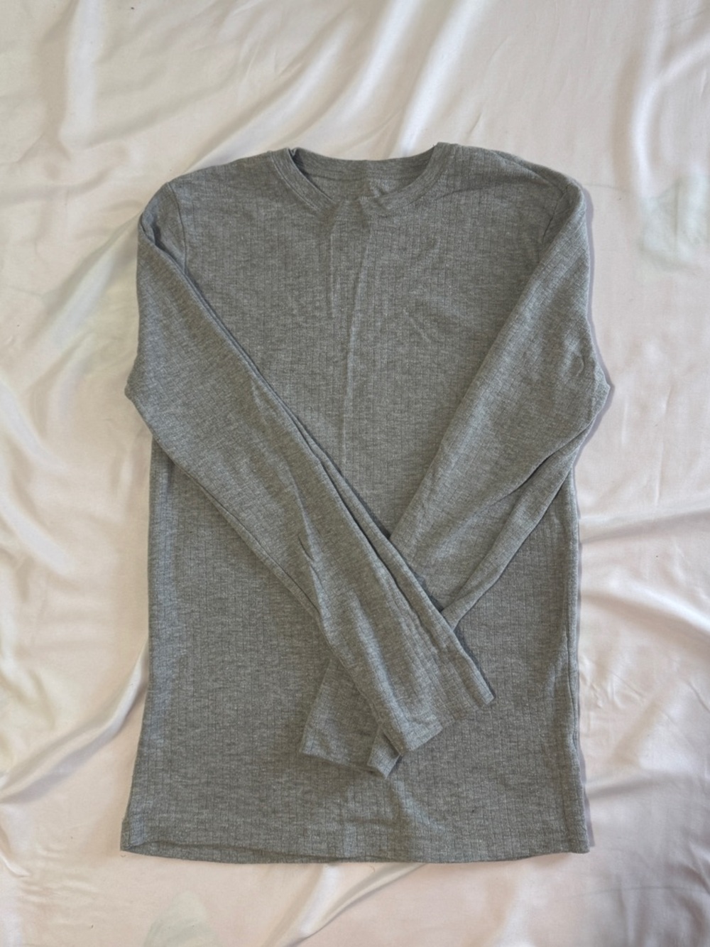 Primark Gray Thermal Layer Long Sleeve Top